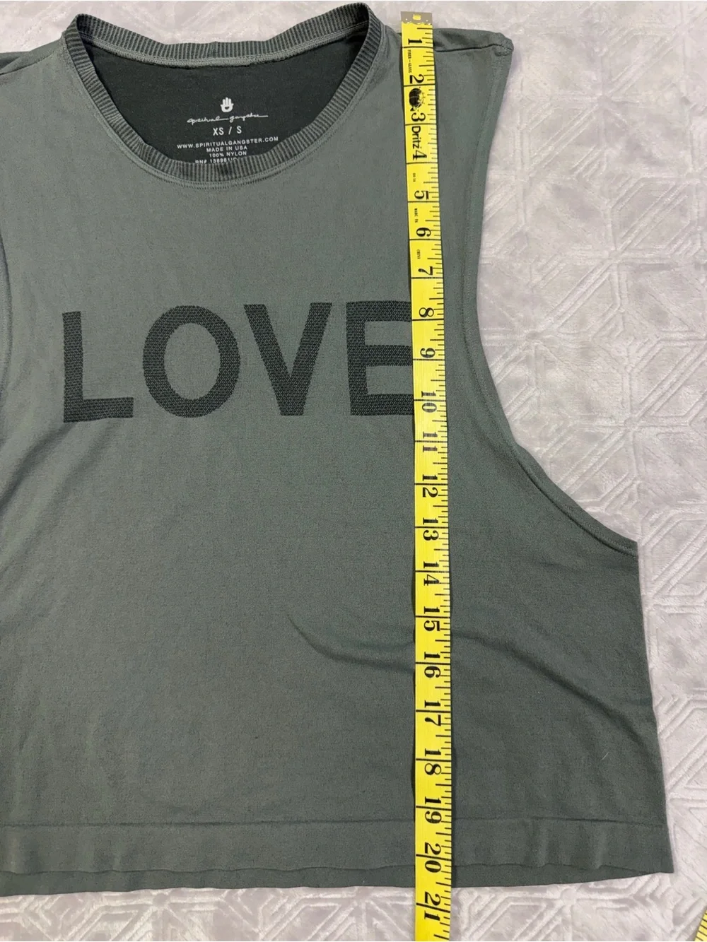 Spiritual Gangster LOVE Sleeveless Tank - Olive Green